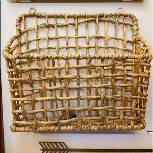 Wicker Basket Letter Holder